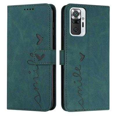 For Xiaomi Redmi Note 10 Pro Love Skin Feeling Flip Cover Plug Card  PU Leather Phone Case