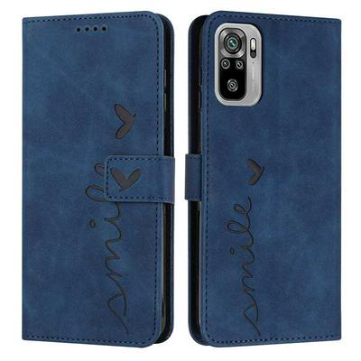 For Xiaomi Redmi Note 10 4G/Note 10s Love Skin Feeling Flip Cover Plug Card  PU Leather Phone Case