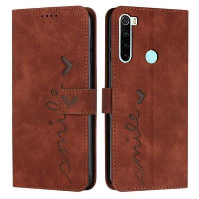 For Xiaomi Redmi Note 8 Love Skin Feeling Flip Cover Plug Card  PU Leather Phone Case