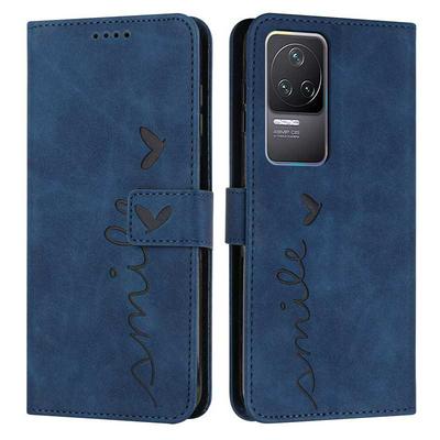 For Xiaomi Redmi K50/K50 Pro Love Skin Feeling Flip Cover Plug Card  PU Leather Phone Case