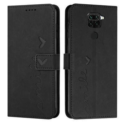 For Xiaomi Redmi Note 9 Love Skin Feeling Flip Cover Plug Card  PU Leather Phone Case