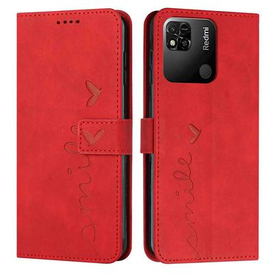 For Xiaomi Redmi 10A Love Skin Feeling Flip Cover Plug Card  PU Leather Phone Case
