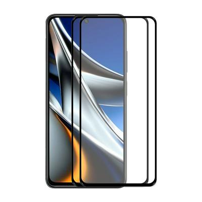 2PCS ENKAY Hat-Prince For Xiaomi Poco X4 Pro 5G 0.26mm 9H 2.5D Full Glue Full Cover Tempered Glass Protective Film