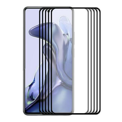 5PCS ENKAY Hat-Prince For Xiaomi 11T 0.26mm 9H 2.5D Full Glue Full Cover Tempered Glass Protective Film