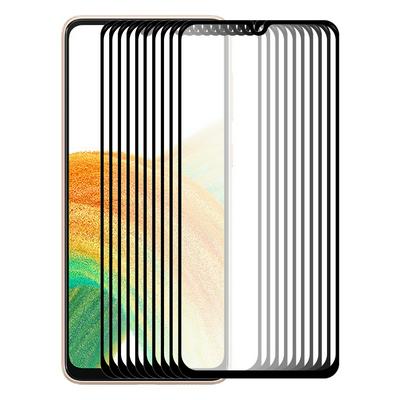 10PCS ENKAY Hat-Prince For Samsung Galaxy A33 5G 0.26mm 9H 2.5D Full Glue Full Cover Tempered Glass Protective Film
