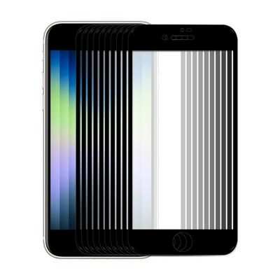 10PCS ENKAY Hat-Prince For iPhone SE (2022/2020) / iPhone 8/7 0.26mm 9H 2.5D Full Glue Full Cover Tempered Glass Protective Film