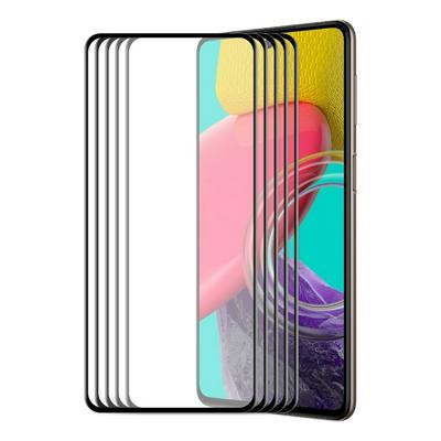 5PCS ENKAY Hat-Prince For Samsung Galaxy M53 Full Screen Coverage 6D Silk Screen Printing Full Glue Film