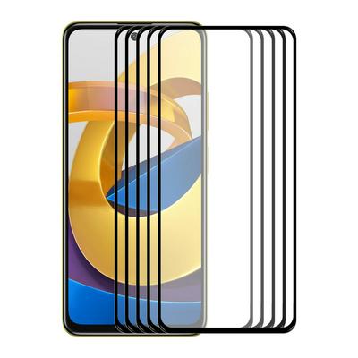 5PCS ENKAY Hat-Prince For Xiaomi Poco M4 Pro 5G 0.26mm 9H 2.5D Full Glue Full Cover Tempered Glass Protective Film
