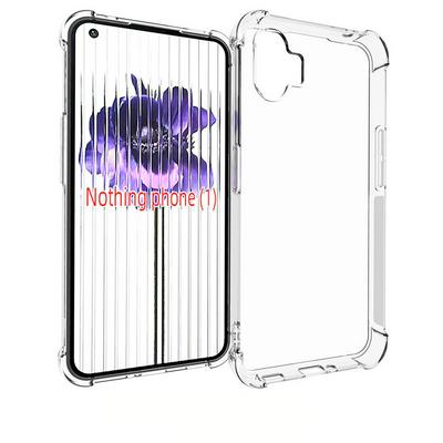 Anti-Fingerprint Non-Slip Waterproof Four Corners Shockproof Transparent Soft TPU Back Cover Protective Case for Nothing Phone 1