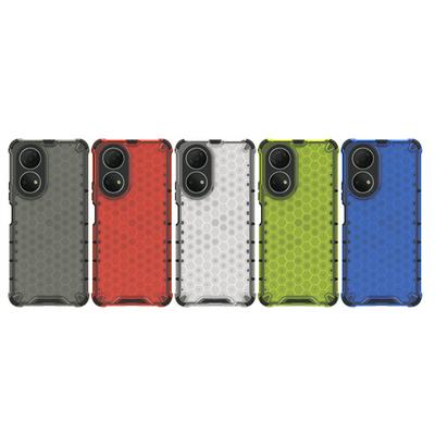 For Honor X7 Honeycomb Textured Well-protected TPU + PC Phone Case Cover