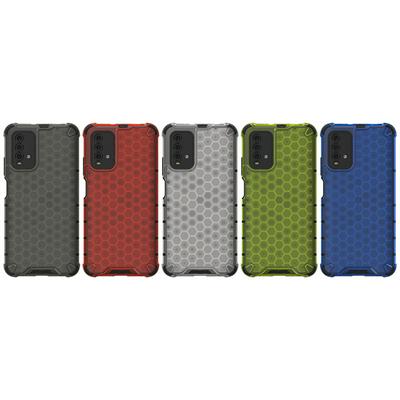 For Xiaomi Redmi 9T Honeycomb Textured Well-protected TPU + PC Phone Case Cover
