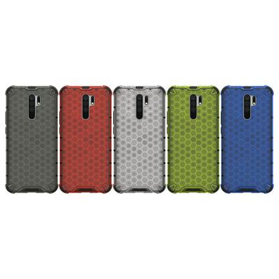 For Xiaomi Redmi 9 Honeycomb Textured Well-protected TPU + PC Phone Case Cover