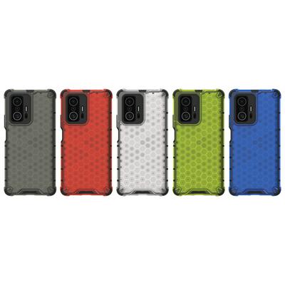 For Xiaomi 11T Honeycomb Textured Well-protected TPU + PC Phone Case Cover