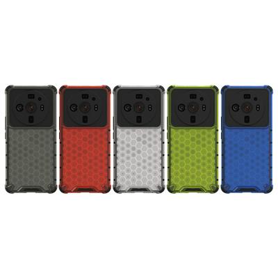 For Xiaomi 12S Ultra Honeycomb Textured Well-protected TPU + PC Phone Case Cover