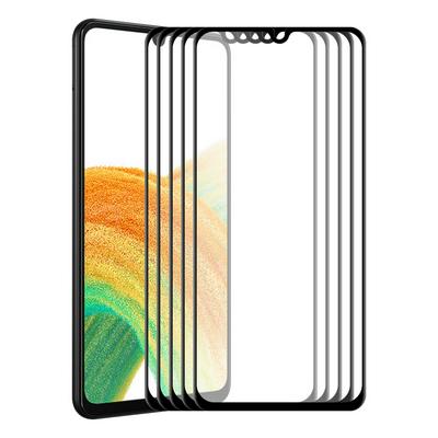 5PCS ENKAY Hat-Prince For Samsung Galaxy A33 5G Full Screen Coverage 6D Silk Screen Printing Full Glue Film