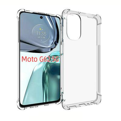 Anti-Fingerprint Non-Slip Waterproof Four Corners Shockproof Transparent Soft TPU Back Cover Protective Case for Motorola Moto G62 5G