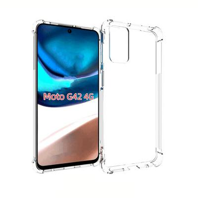 Anti-Fingerprint Non-Slip Waterproof Four Corners Shockproof Transparent Soft TPU Back Cover Protective Case for Motorola Moto G42 4G