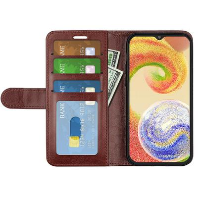 For Samsung Galaxy A04 R64 Pattern Single Folded Edge Folio Flip Leather Wallet Phone Case