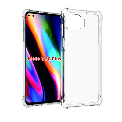 Anti-Fingerprint Non-Slip Waterproof Four Corners Shockproof Transparent Soft TPU Back Cover Protective Case for Motorola G 5G Plus