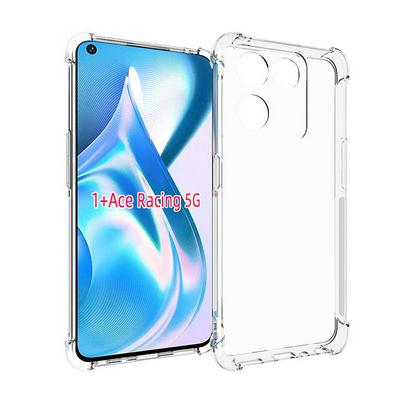 Anti-Fingerprint Non-Slip Waterproof Four Corners Shockproof Transparent Soft TPU Back Cover Protective Case for OnePlus Ace Racing