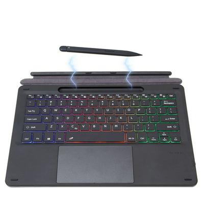 KF17S For Microsoft Surface Pro 8 / Pro X, Bluetooth Keyboard with TouchPad / Pencil Holder 3-Color Backlit Wireless Keyboard
