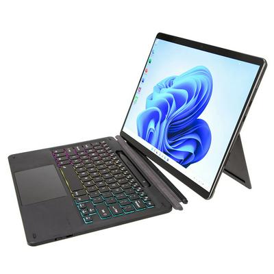 KF17S For Microsoft Surface Pro 8 / Pro X, Bluetooth Keyboard with TouchPad / Pencil Holder 3-Color Backlit Wireless Keyboard
