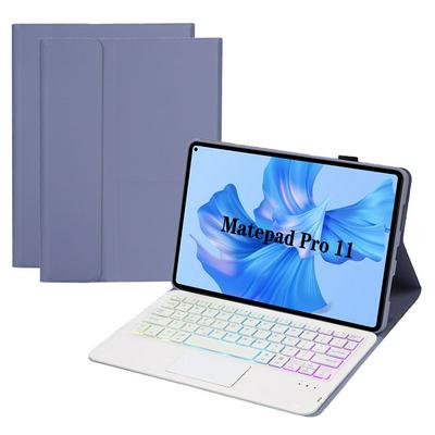 AHW12-AS For Huawei MatePad Pro 11 (2022) 3-Color Backlit Bluetooth Keyboard with TouchPad PU Leather+TPU Anti-Fall Case