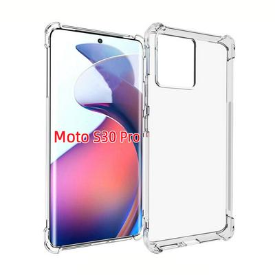 Anti-Fingerprint Non-Slip Waterproof Four Corners Shockproof Transparent Soft TPU Back Cover Protective Case for Motorola S30 Pro/Edge 30 Fusion