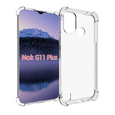 Anti-Fingerprint Non-Slip Waterproof Four Corners Shockproof Transparent Soft TPU Back Cover Protective Case for Nokia G11 Plus