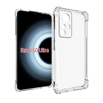 Anti-Fingerprint Non-Slip Waterproof Four Corners Shockproof Transparent Soft TPU Back Cover Protective Case for Redmi K50 Ultra