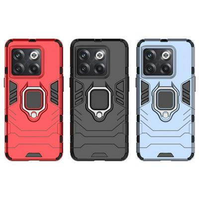 For OnePlus 10T Black Panther 2 in 1 Detachable Magnetic Attraction Shockproof with Stand Hard PC + Soft TPU Back Cover Case