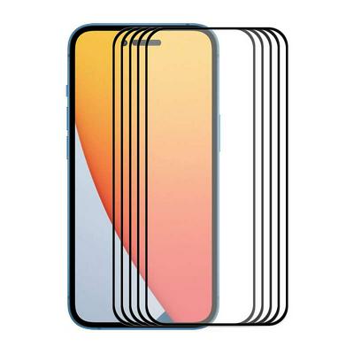 5PCS ENKAY Hat-Prince For iPhone14 Pro 0.26mm 9H 2.5D Full Glue Full Cover Tempered Glass Protective Film