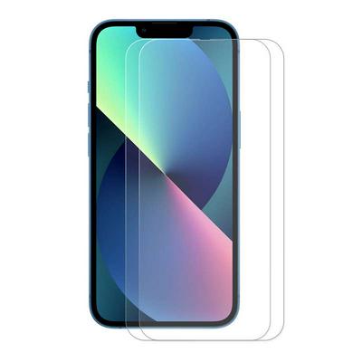 2PCS ENKAY Hat-Prince For iPhone14 0.26mm 9H 2.5D Arc Edge Toughened Glass Screen Protector