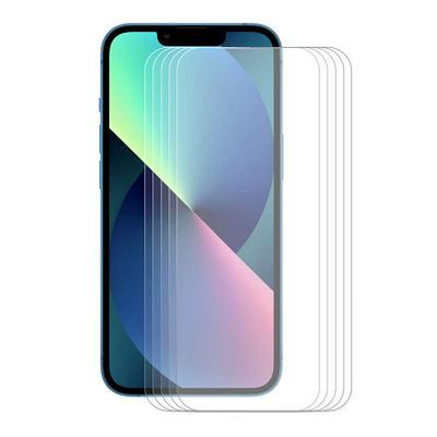 5PCS ENKAY Hat-Prince For iPhone14 0.26mm 9H 2.5D Arc Edge Toughened Glass Screen Protector