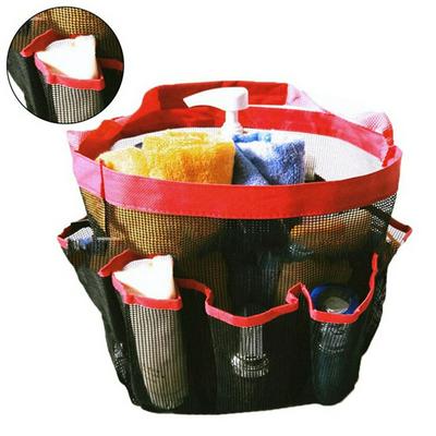 PVC 8 Grids Large Capacity Hollow Shower Tote Organizer Bathroom Hanging Bag for Home Storage Basket