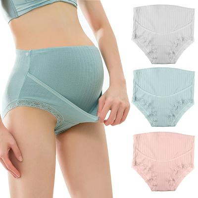 3pcs Cotton Maternity Underwears High-waisted Warm Pregnant Panties