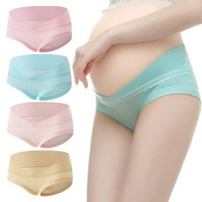 Xuderong Pregnant Women's Underwear Low Waist Stomach Lift Pregnancy No Trace U-shaped Maternity Pants for Women's Underwear Sexy Briefs