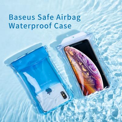 Baseus Universal Touch-Friendly Safe Airbag Touch Screen IPX8 30m Waterproof Phone Pouch Bag with Neck Strap for iPhone Samsung Huawei 