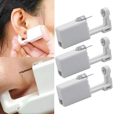 Disposable Stainless Steel Nose Stud Punch Gun No Pain Ear Piercer Tool