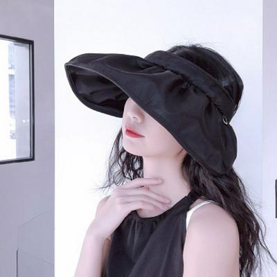 Summer Sun Hat Women's Outdoor Big Brim UV-proof Empty Top Cap