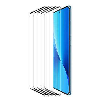 5PCS ENKAY Hat-Prince For Xiaomi 12 Pro 3D Hot Bend Curved Surface Edge Glue Full Screen Covered Tempered Glass Protective Film