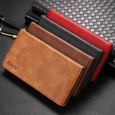 Retro Pattern Solid Color PU Leather + Soft TPU Case with Card Slots and Picture Frame Protective Cover Case for Samsung Galaxy J4 2018 J400 