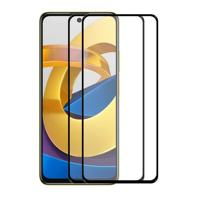 2PCS For Xiaomi Poco M4 Pro 5G ENKAY Hat-Prince  0.26mm 9H 2.5D Full Glue Full Cover Tempered Glass Protective Film