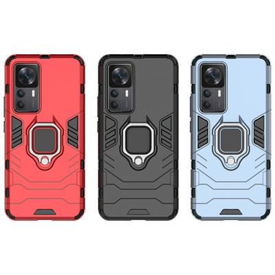 For Xiaomi 12T/12T Pro Black Panther 2 in 1 Detachable Magnetic Attraction Shockproof with Stand Hard PC + Soft TPU Back Cover Case