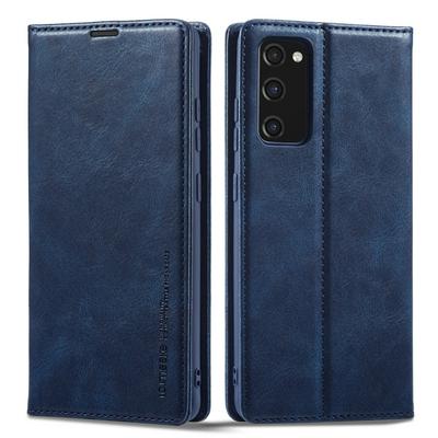 For Samsung Galaxy S20 Magnetic Closure Anti-Theft Brush Protection PU Leather Phone Case 