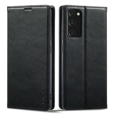 For Samsung Galaxy S20 FE Magnetic Closure Anti-Theft Brush Protection PU Leather Phone Case 