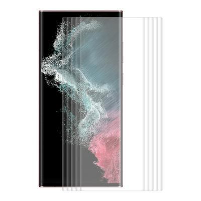 5PCS ENKAY Hat-Prince For Samsung Galaxy S22 Ultra 5G 3D Full Screen Curved Surface Hot Bending PET HD Screen Protector 