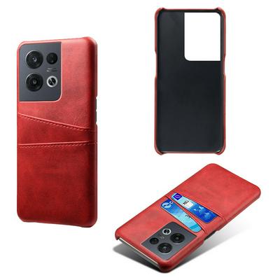 For Oppo Reno8 Pro Extra Thinness Premium Cowhide Leather Vintage Shockproof Hard PC Back Cover Case