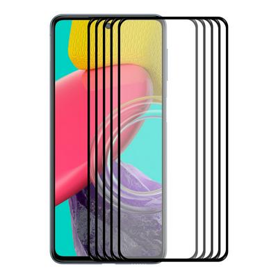5PCS ENKAY Hat-Prince For Samsung Galaxy M53 0.26mm 9H 2.5D Full Glue Full Cover Tempered Glass Protective Film