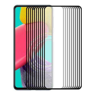 10PCS ENKAY Hat-Prince For Samsung Galaxy M53 0.26mm 9H 2.5D Full Glue Full Cover Tempered Glass Protective Film